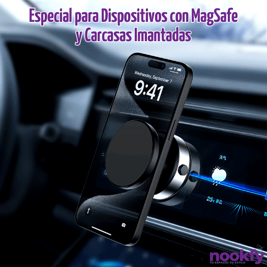 SOPORTE MAGNÉTICO 360º PARA TELÉFONO CON VENTOSA ELECTRÓNICA